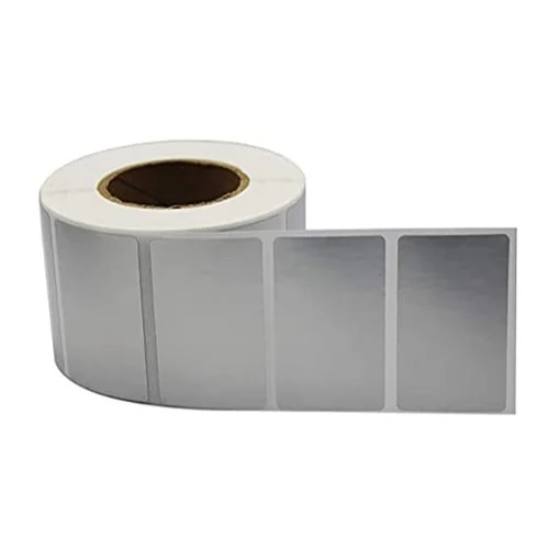 50mmx 25mm x 1A Silver Polyester Label